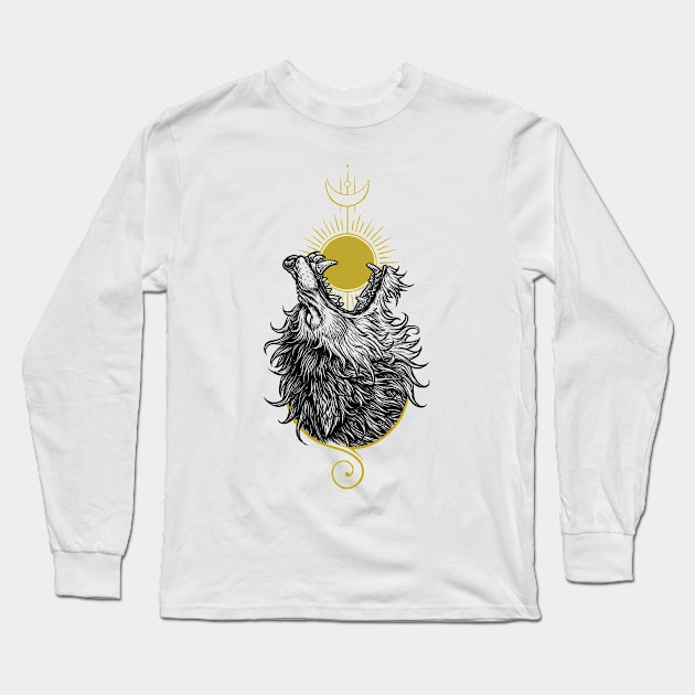 Fenrir's Brood: Gold Version 02 Long Sleeve T-Shirt by Ian Moss Creative